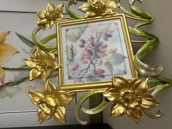 Рамка Лімітована DAFFODIL Gold Золоті квіти FDG2 фото