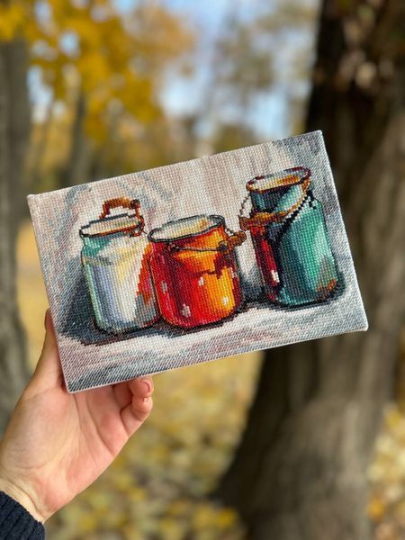 Набір для вишивки хрестиком &laquo;Три молока&raquo; (натюрморт, 20&times;13 см) ЛВ-139 фото